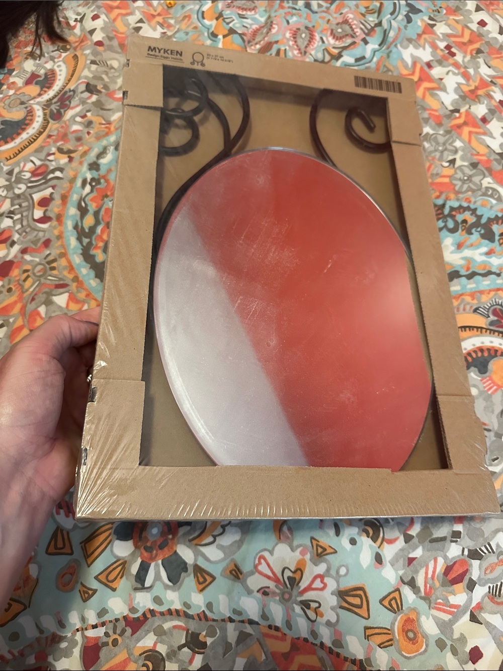 IKEA 🆕 Oval Dresser Mirror with Decorative Metal Frame stand